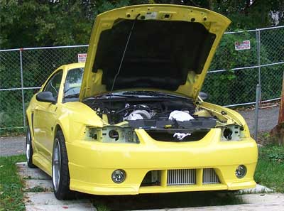 Vortech Intercooler install Ford Mustang